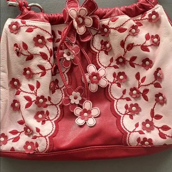 Isabella Fiore Red and Pink Floral Bag - Picture 3 of 11